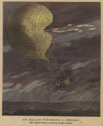 A Balloon Struck by Lightning Over Chicago